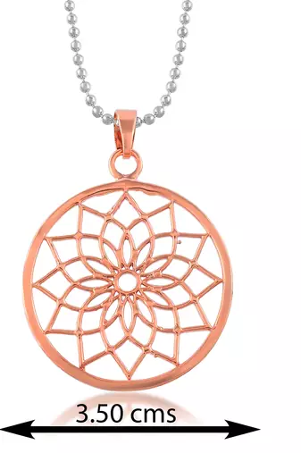 Pure copper flower of life sacred geometry mandala design pendant for women