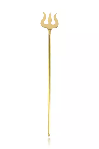 Brass gold plated durga ma finger ring, trishul,  pendant combo