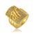 Brass gold plated durga ma finger ring, trishul,  pendant combo