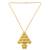 Brass gold plated durga ma finger ring, trishul,  pendant combo