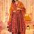 Red muslin digital print designer salwar suit