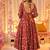 Red muslin digital print designer salwar suit