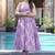 Lavender muslin digital print designer salwar suit