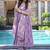 Lavender muslin digital print designer salwar suit