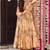Cream muslin digital print designer salwar suit
