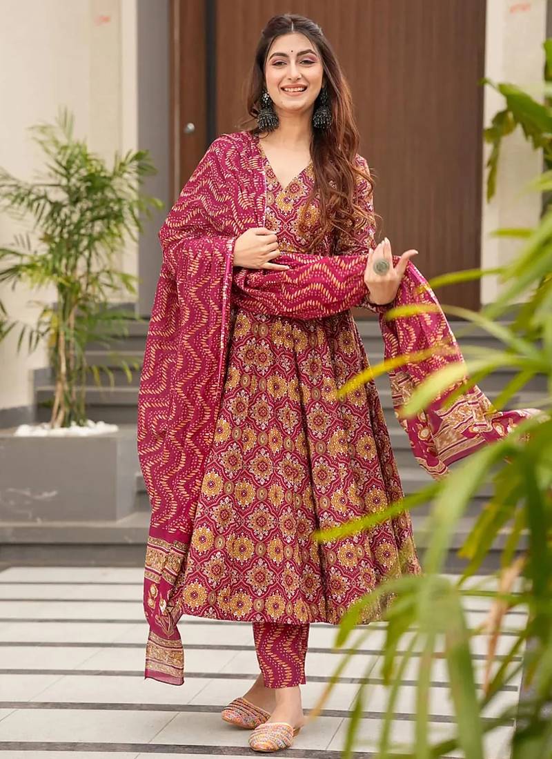 Multi color muslin digital print designer salwar suit