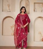 Deep Berry Velvet Salwar suit set
