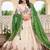 Sumptuous Off-White Sequins Tissue Silk Event Wear Lehenga Choli With Green Dupatta