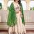 Sumptuous Off-White Sequins Tissue Silk Event Wear Lehenga Choli With Green Dupatta