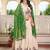Sumptuous Off-White Sequins Tissue Silk Event Wear Lehenga Choli With Green Dupatta
