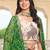 Sumptuous Off-White Sequins Tissue Silk Event Wear Lehenga Choli With Green Dupatta