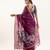 Wine premium muga cotton saree with rajwadi weaving, lotus buttis & contrast blouse