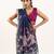 Navy blue premium muga cotton saree with rajwadi weaving, lotus buttis & contrast blouse