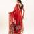 Red premium muga cotton saree with rajwadi weaving, lotus buttis & contrast blouse