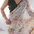 Off white multi-color flower butti work saree with colorful jumka lace border