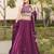 wine silk lehenga choli with bead work