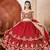 royal red faux georgette lehenga with sequins