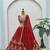 royal red faux georgette lehenga with sequins