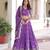purple vichitra silk lehenga with zari work