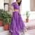 purple vichitra silk lehenga with zari work
