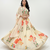 off white georgette floral lehenga choli