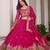 pink vichitra fabric lehenga choli with sequins