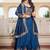 royal blue vichitra fabric lehenga choli with sequins