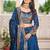 royal blue vichitra fabric lehenga choli with sequins