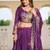 purple vichitra fabric lehenga choli with sequins