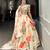 off white georgette floral lehenga choli