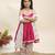 Pink printed cotton kurta set