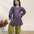 Blue printed cotton kurta set