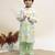 White printed cotton kurta set