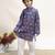 Blue printed cotton kurta set