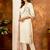 Off white embroidered marina silk kurta set with dupatta