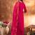 Pink embroidered marina silk kurta set with dupatta
