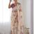Light pink digital printed georgette saree set