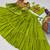 green cotton navratri lehenga choli with gamthi work