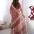 wine handloom cotton saree with floral print, mythical border & tassels