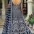 Navy blue senhora dresses festive special ready-made anarkali suit