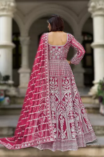 Purple senhora dresses festive special ready-made anarkali suit