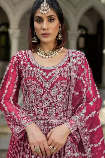 Purple senhora dresses festive special ready-made anarkali suit