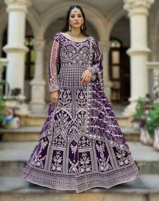 Pink senhora dresses festive special ready-made anarkali suit 1