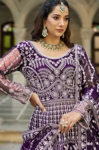 Pink senhora dresses festive special ready-made anarkali suit