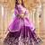 lavender gold crush lehenga with heavy embroidery