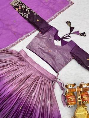 lavender gold crush lehenga with heavy embroidery 4