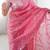 pink  gold crush thread & sequence work saree with  blouse