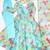 Sky blue sunkissed floral print organza readymade gown suit set with dupatta & pant