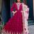 Rani pink premium readymade faux georgette gown with soft silk dupatta