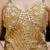 gold banarasi viscose lehenga choli with mirror work